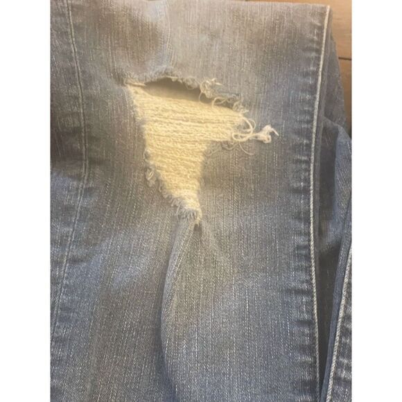 Madewell 9" Mid-Rise Skinny Jeans Size 28 Distressed Raw Hem - Picture 6 of 13